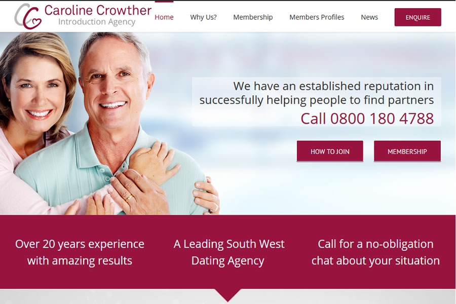Caroline Crowther Dating Agency Website Designers in Somerset