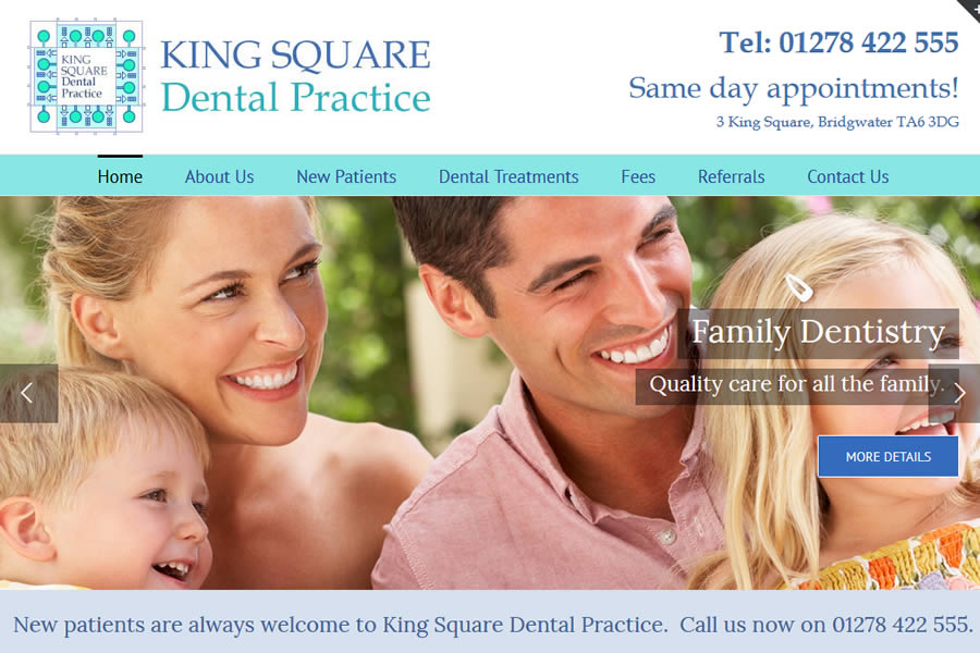 King Square Dental Practice - Dentist website designers in Somerset