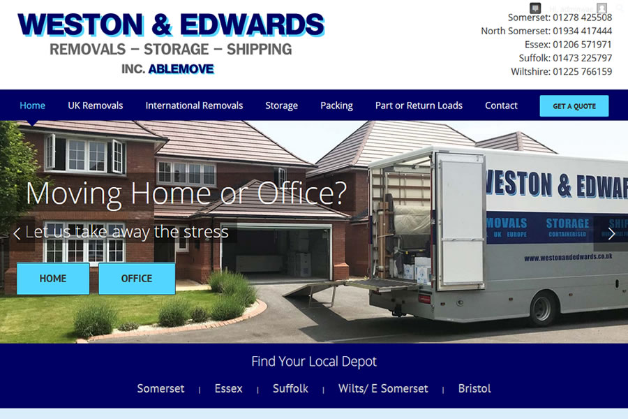 Removal Company Website Designers in Somerset